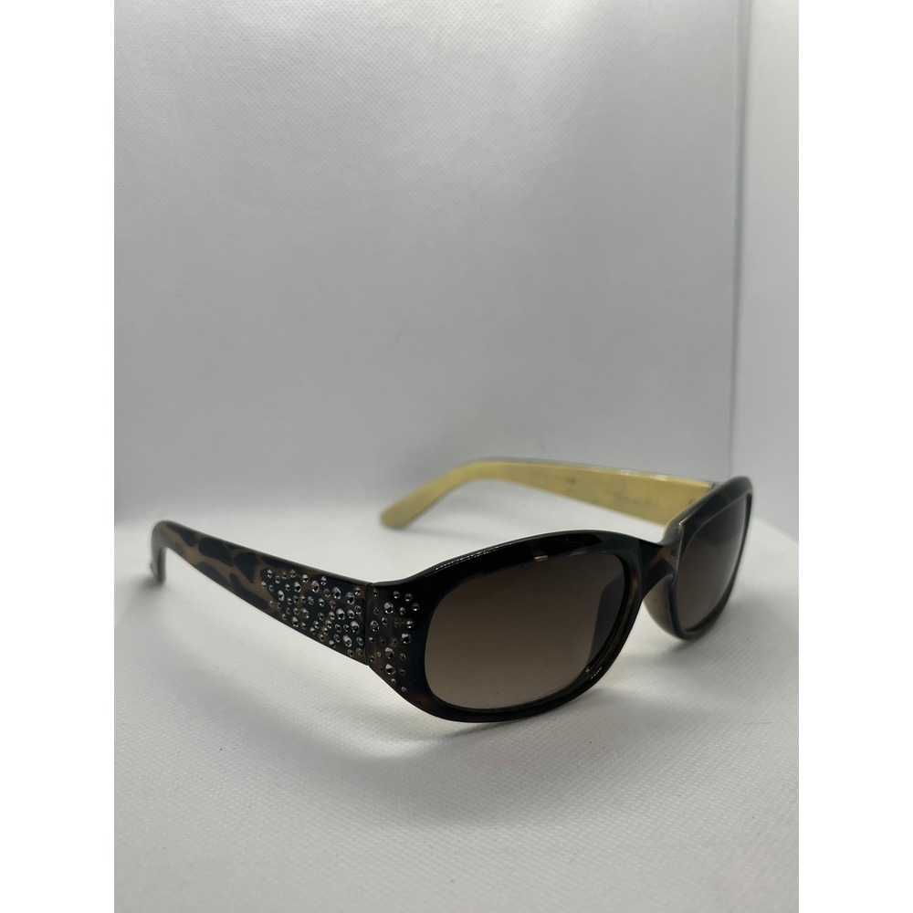 Rhinestone Sunglasses Brown Tortoise Oval‎ Frames Designer Fashion